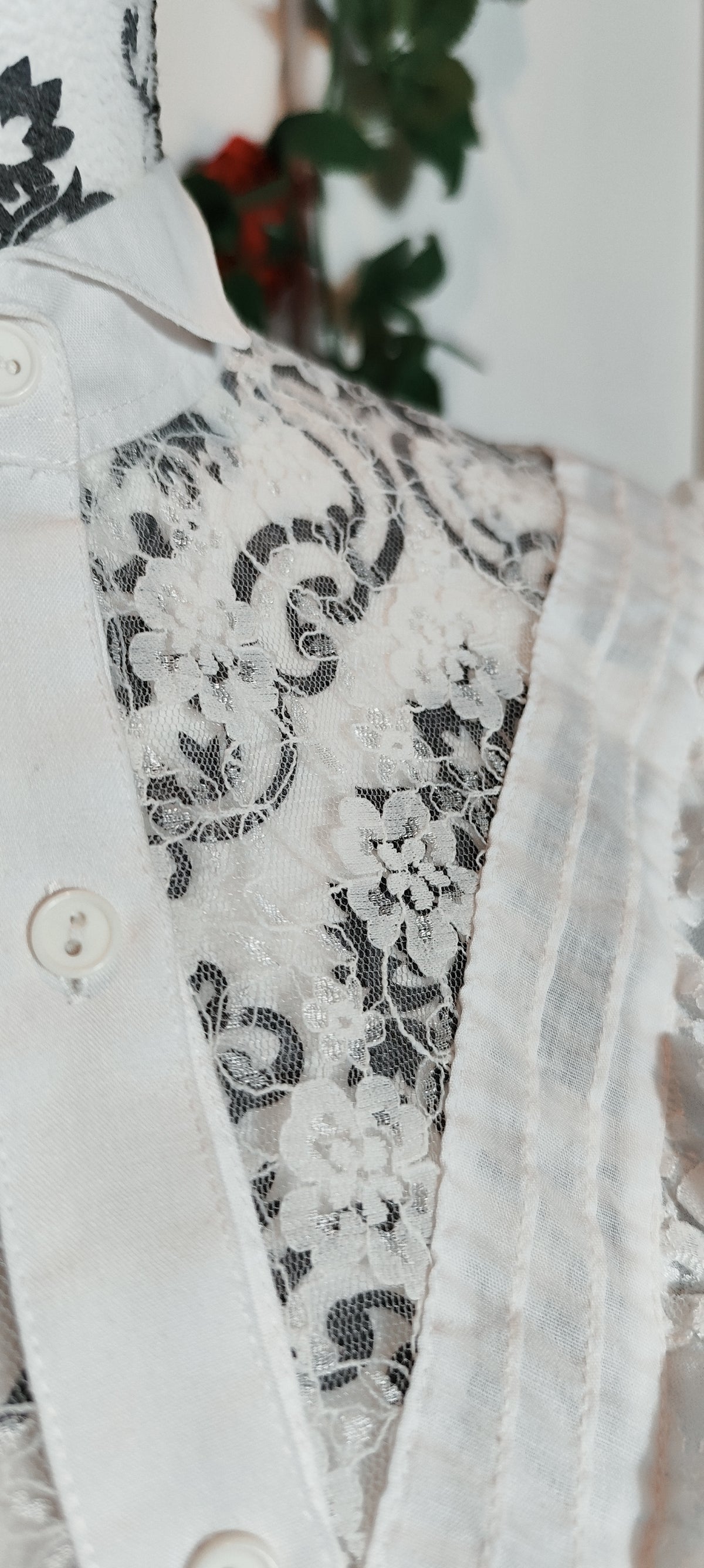 Chemisier de col dentelle