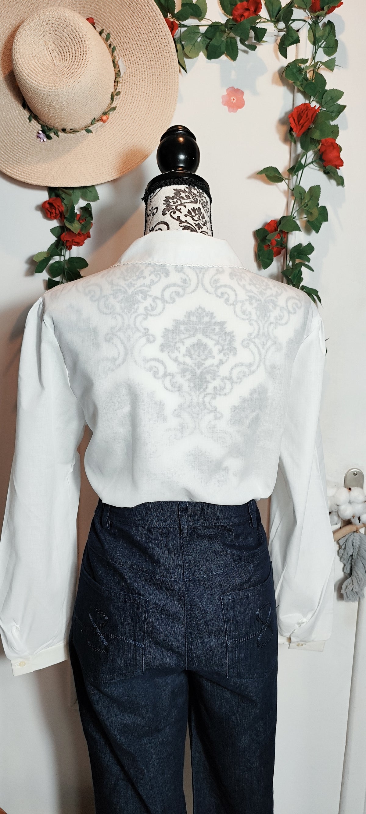 Chemisier col broderie