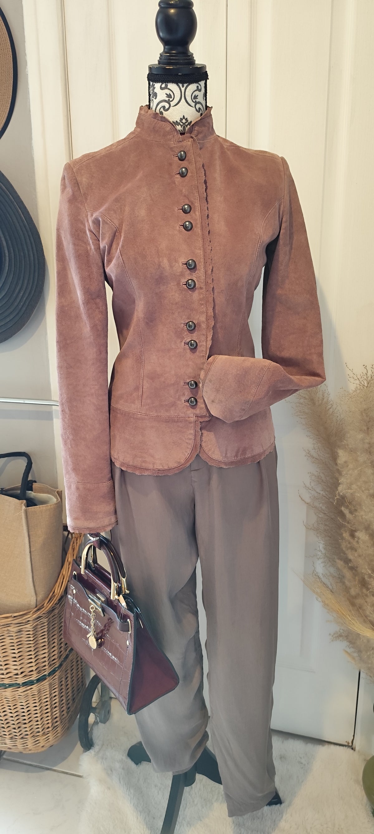 Veste officier cuir Promod vintage