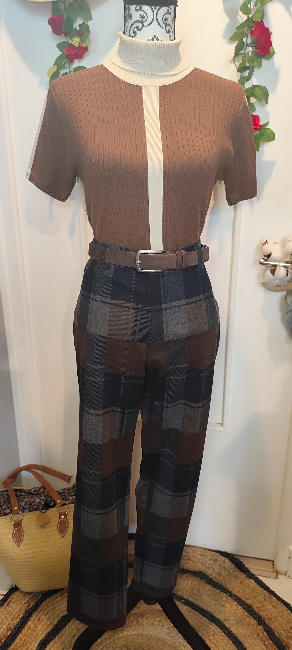 Ensemble gilet+top en maille Antonelle