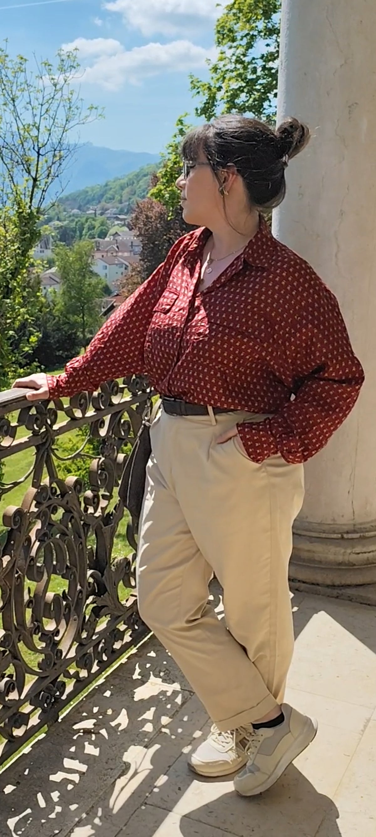 Chemise en soie Jacqueline Riu vintage
