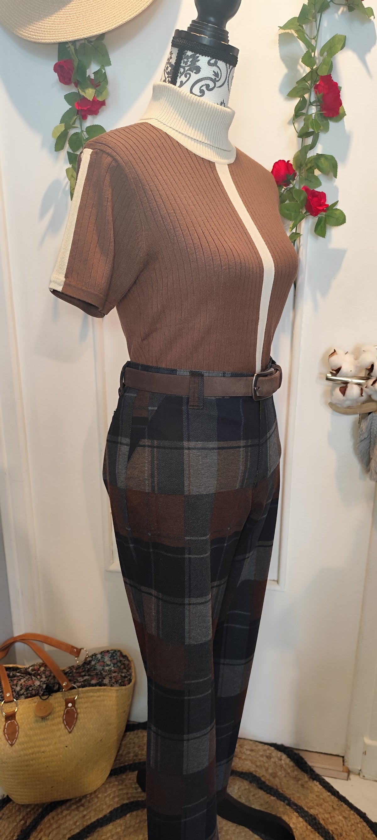 Ensemble gilet+top en maille Antonelle