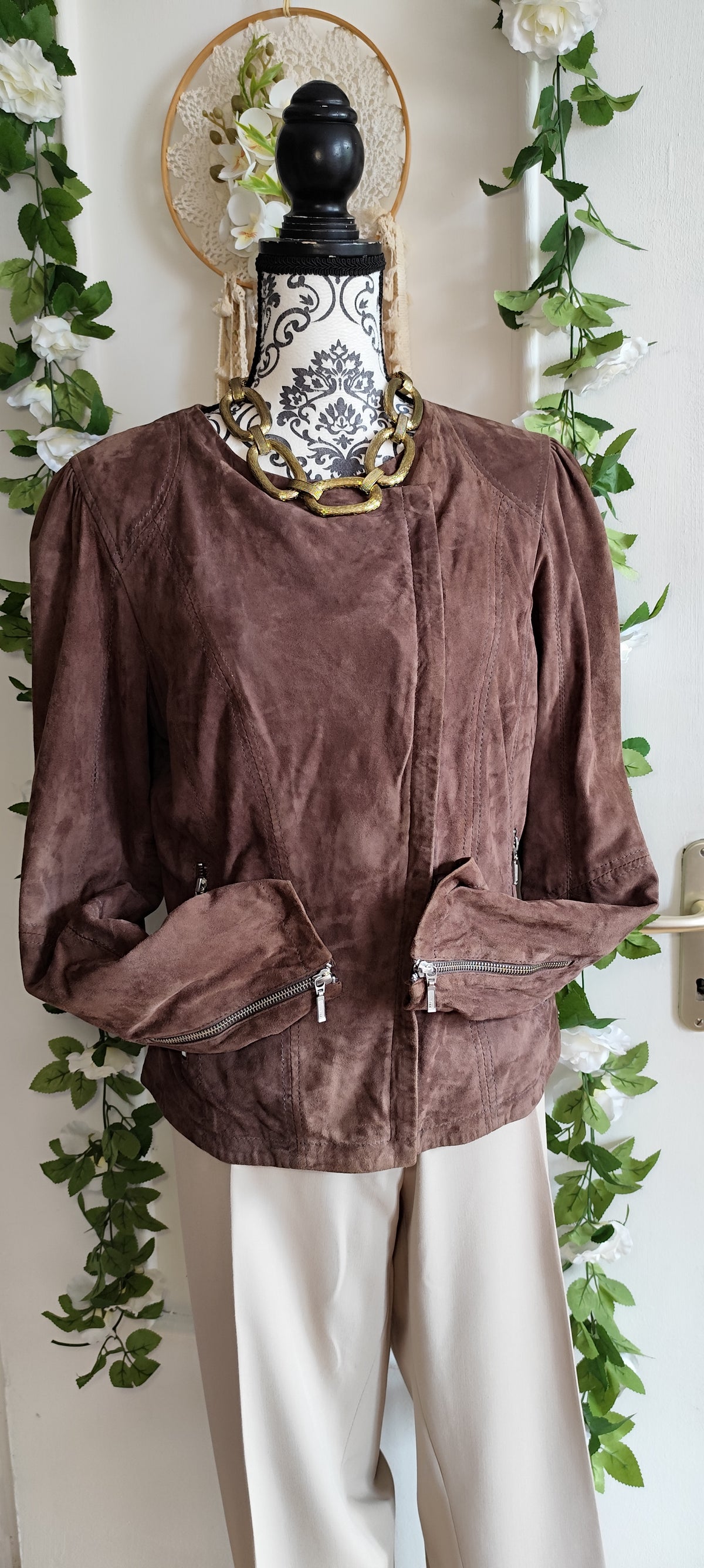 Perfecto en cuir Caroll vintage