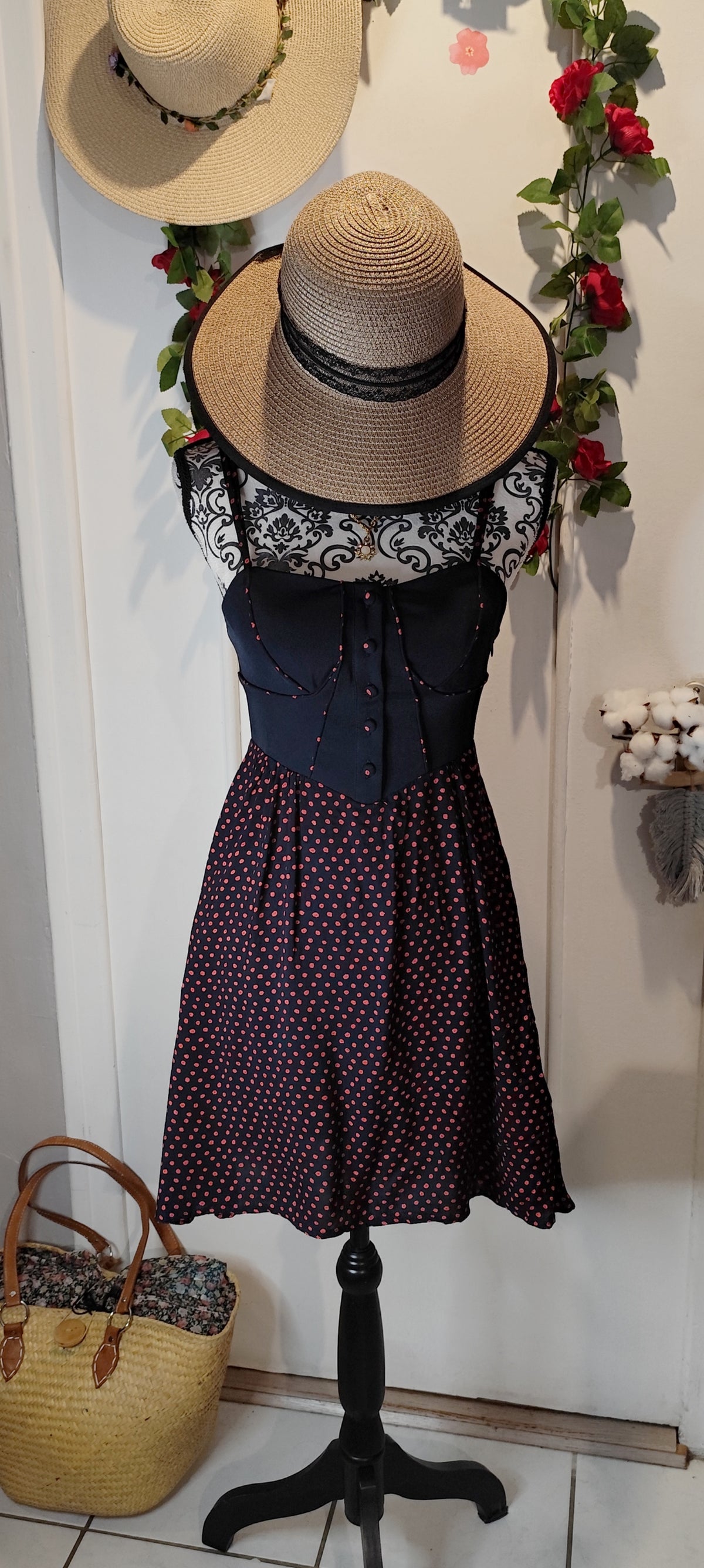Robe à pois bustier structuré By corpus