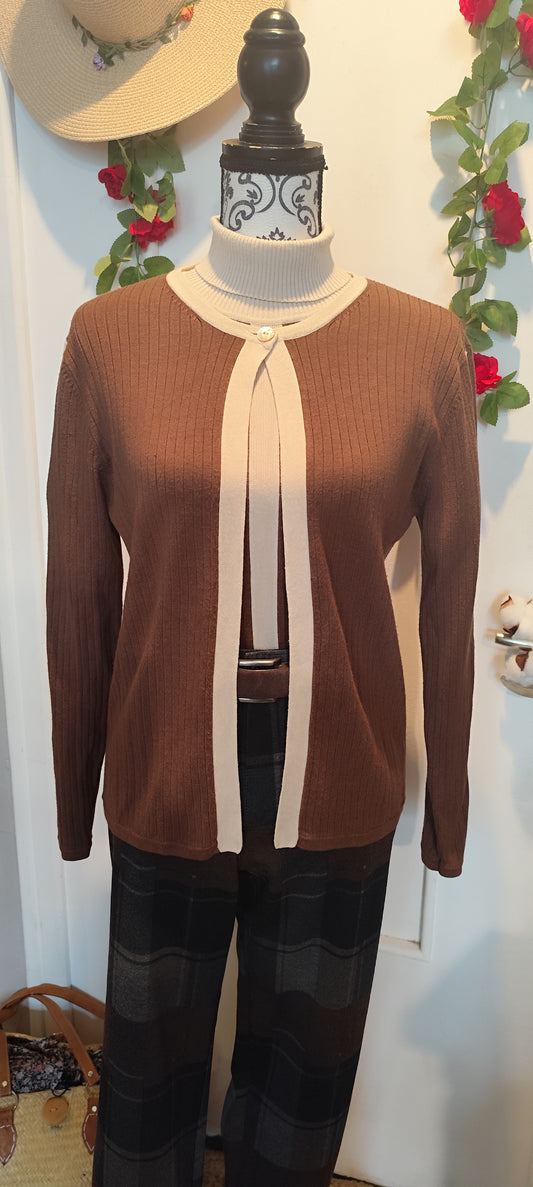 Ensemble gilet+top en maille Antonelle