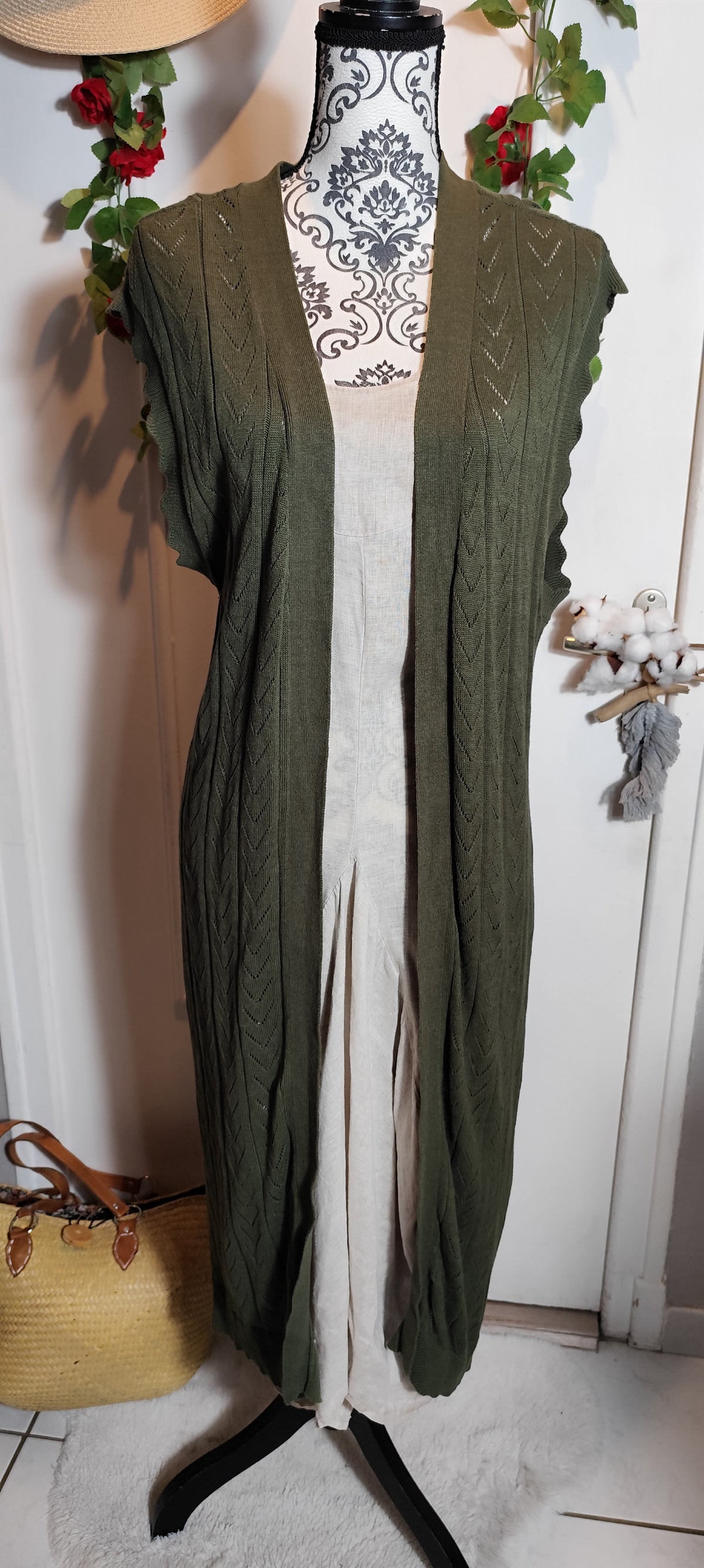 Gilet long sans manches Vila