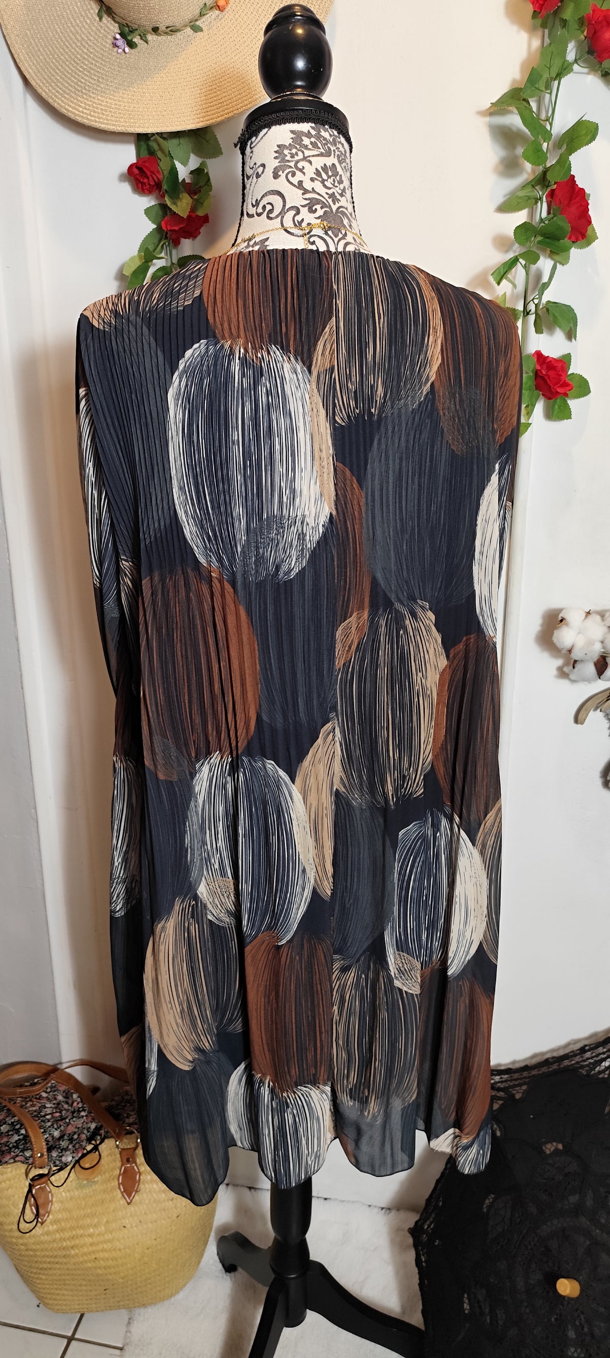 Robe rétro plissée