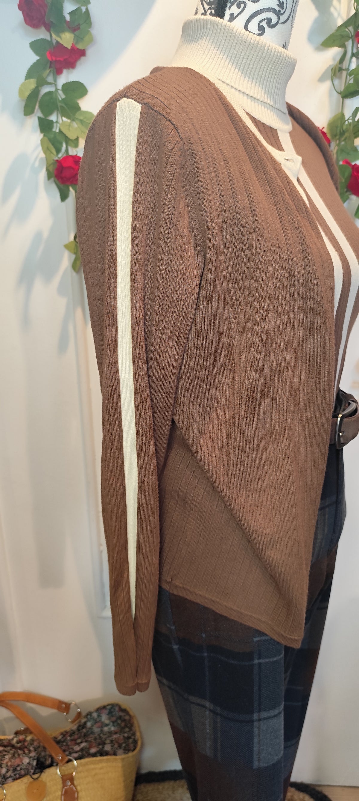 Ensemble gilet+top en maille Antonelle