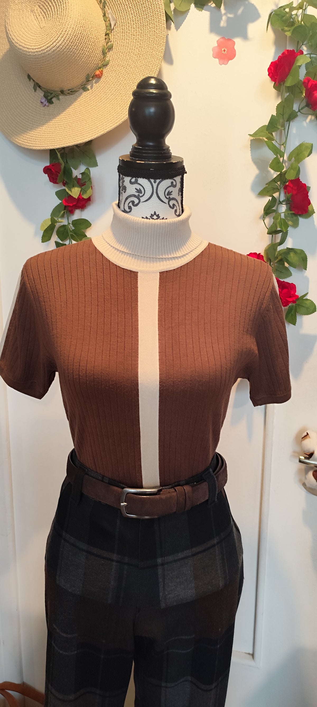 Ensemble gilet+top en maille Antonelle