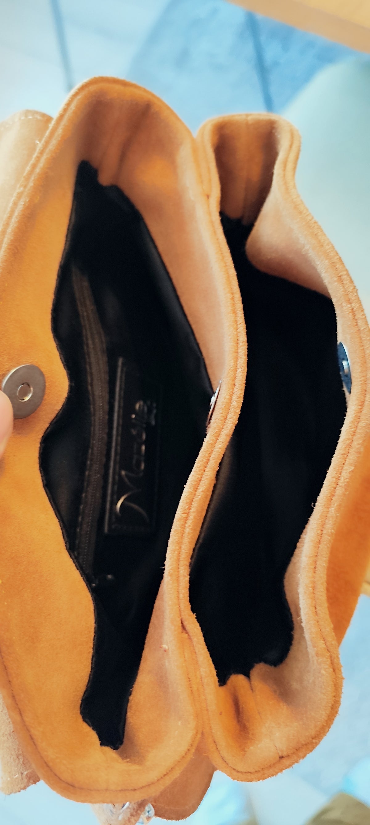 Sac cuir suédé